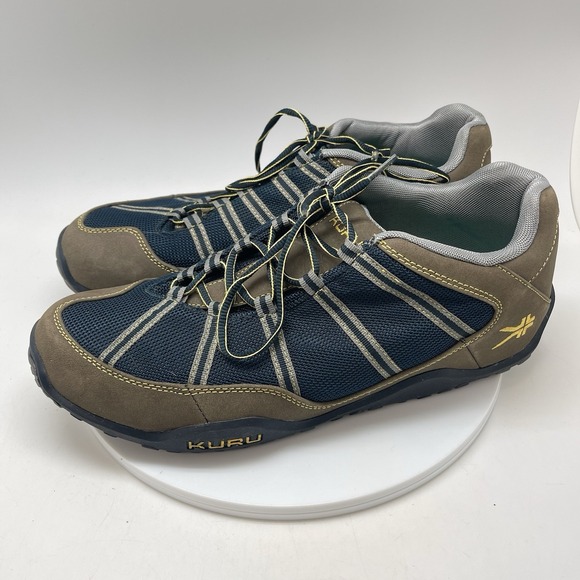 Kuru Chicane Sneakers Mens 13 Brown Blue Athletic Running Suede Shoes - Picture 3 of 10